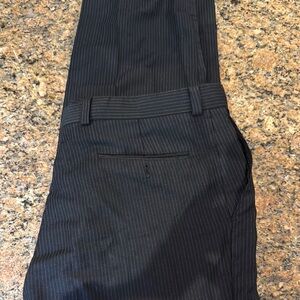 Calvin Klein Black Pinstripe Dress Pants